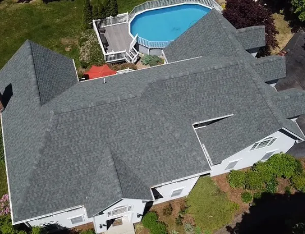 Residential roof with complex multiple-level design