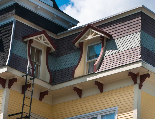 Residential roof with multiple roof pitches